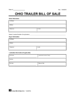 Ohio Trailer Bill of Sale screenshot