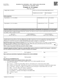 Oklahoma Tax Power of Attorney (Form BT-129)