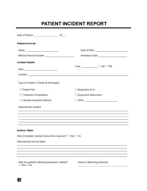Patient Incident Report