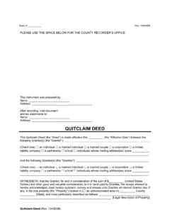 quitclaim deed