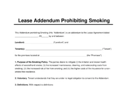 Smoke-Free Lease Addendum