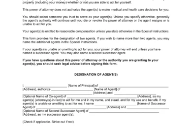 South Carolina Durable Power of Attorney Form