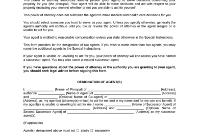 South Dakota Limited Power of Attorney Form