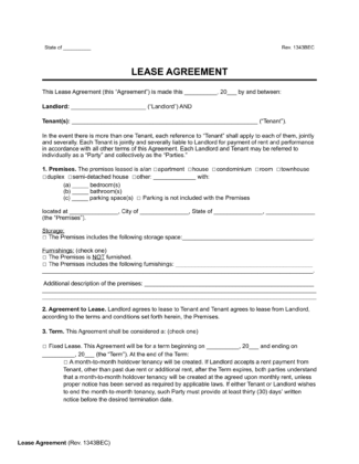 Standard Lease Agreement