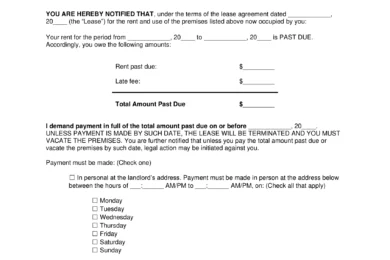 Texas 3-Day Eviction Notice to Quit (Non-Payment of Rent)