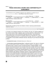 Texas Non-Disclosure Agreement Template