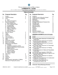 Texas Realtor Commercial Lease Agreement Form