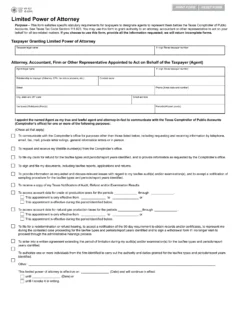 Texas Tax Power of Attorney Form 01-137