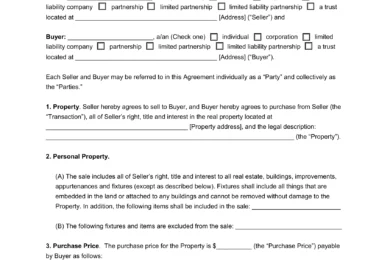 Utah Residential Purchase Agreement Template