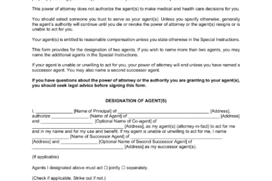 Virginia Durable Power of Attorney Form