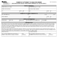 Virginia Motor Vehicle Power of Attorney Form VSA70