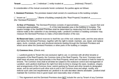 Warehouse Lease Agreement Template