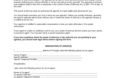 West Virginia Durable Statutory Power of Attorney Form