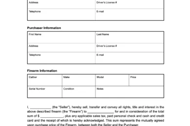 alabama firearm bill of sale