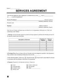 Service agreement template