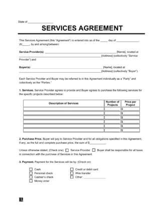 Service agreement template