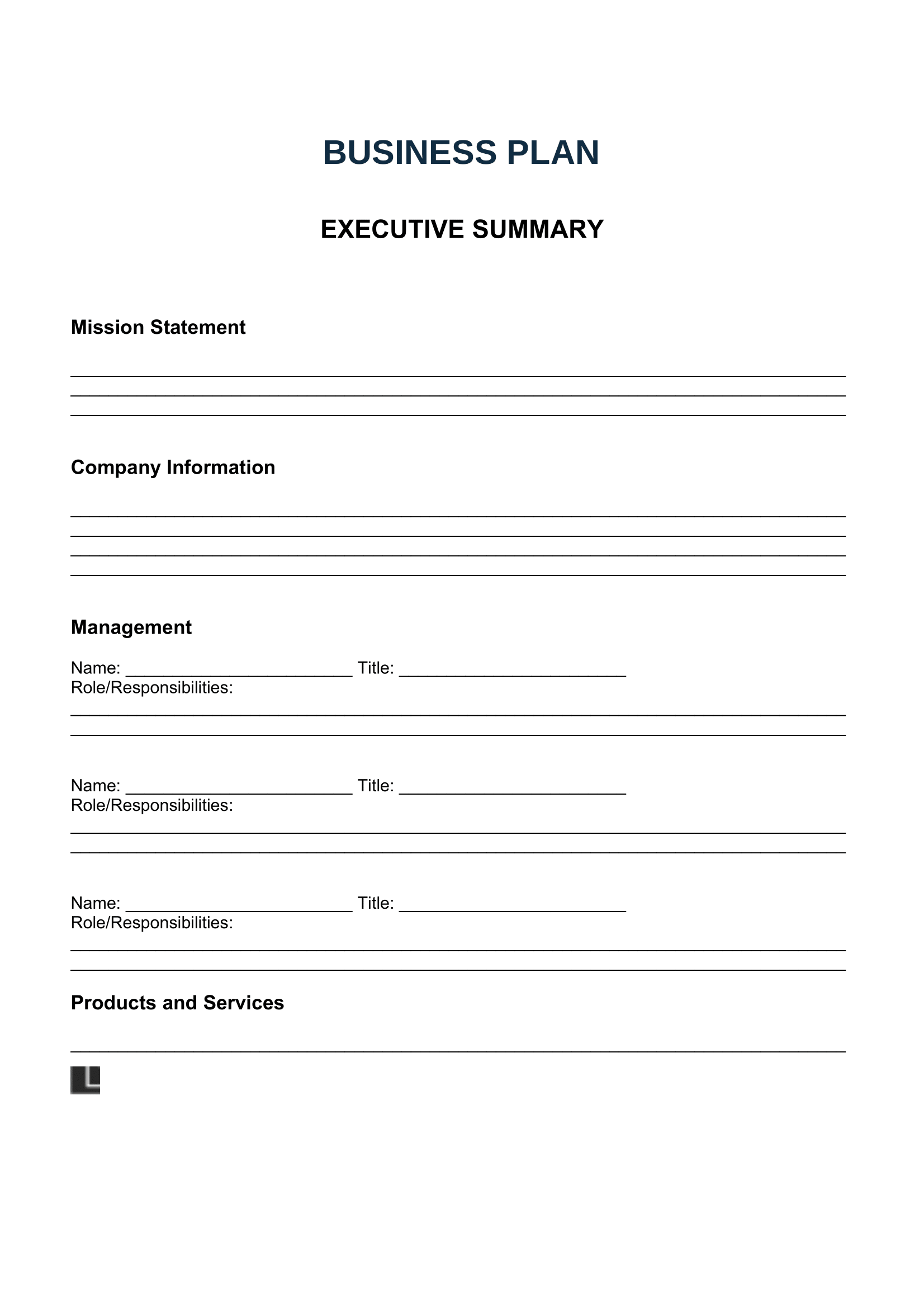 business plan template