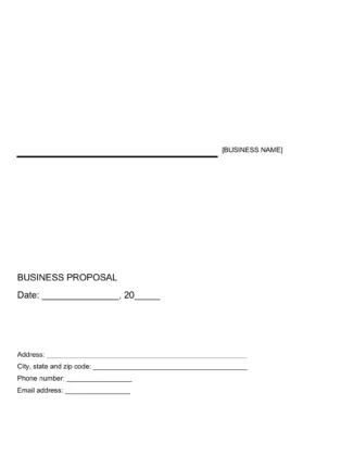 free business proposal template