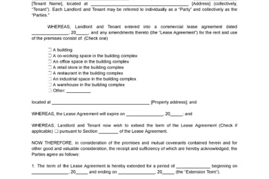 Commercial Lease Extension Addendum