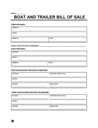 boat and trailer bill of sale