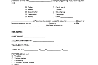 child travel consent form