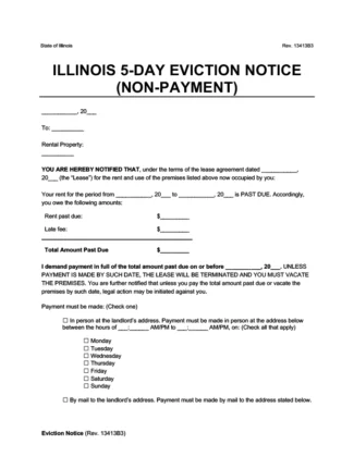 Illinois Eviction Notice