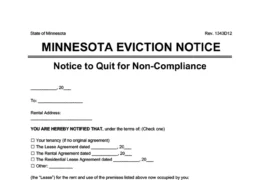 minnesota notice to comply or quit