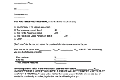 Missouri notice to pay rent or quit