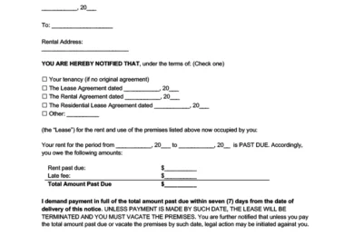 New Hampshire eviction notice 7 day pay rent or quit screenshot