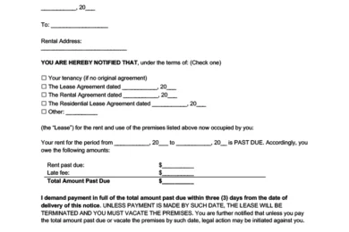 New Mexico eviction notice 3 day pay rent or quit screenshot
