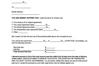 Oklahoma eviction notice 5 day pay rent or quit screenshot