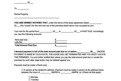 Pennsylvania eviction 10 day notice pay rent or quit screenshot