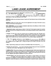 land lease agreement