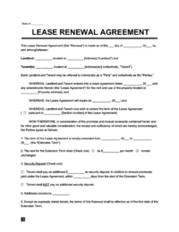 lease renewal form template