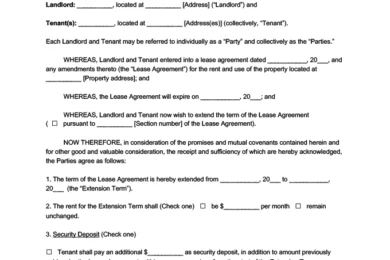 lease renewal form template