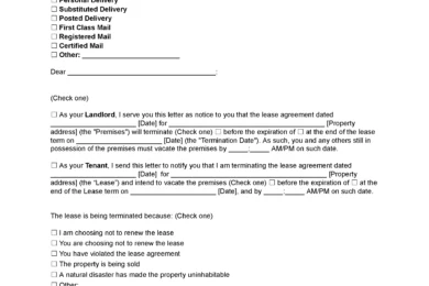 lease termination