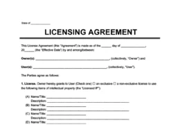 licensing agreement template