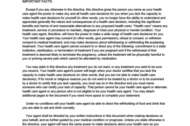 New Hampshire Advance Directive Form