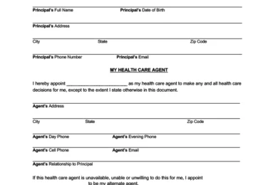 Vermont Durable Power of Attorney for Health Care Form