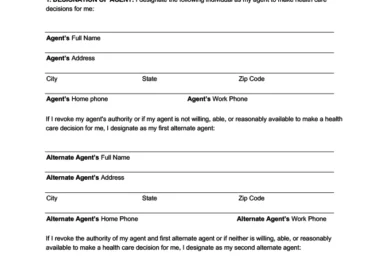 California Medical Power of Attorney Form