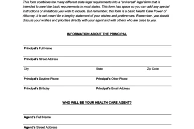 Kentucky Medical Power of Attorney Form