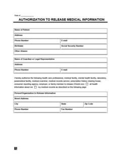 Medical Records Release Form