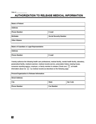 Medical Records Release Form