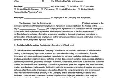employee non-disclosure agreement