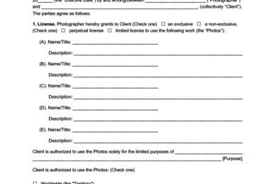 photo licensing agreement template