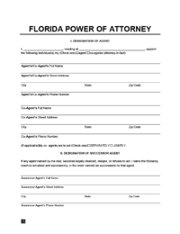 Florida Power of Attorney Form