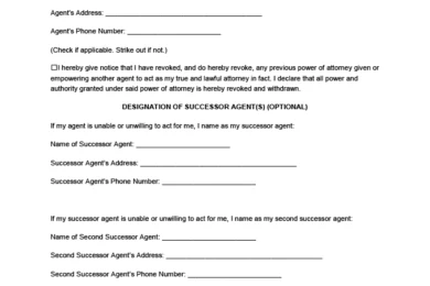 Idaho Power of Attorney Form
