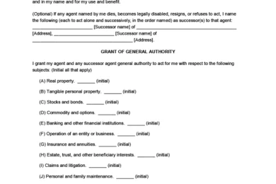 Massachusetts Power of Attorney Form