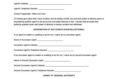 Nebraska power of attorney form