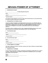 Nevada power of attorney
